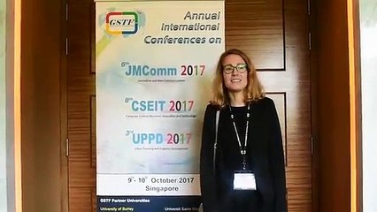 Stéphanie Hasler at UPPD Conference 2017 by GSTF Singapore