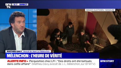 Procès: "M.Mélenchon, il est humain, c'est très impressionnant d'être renvoyé devant un tribunal", réagit Mathieu Davy, l'avocat de Jean-Luc Mélenchon