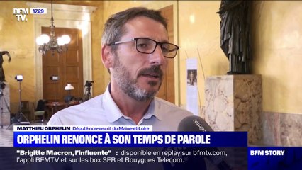 "Que Marine Le Pen arrête de faire croire qu'elle est bâillonnée ici.":  Le député Matthieu Orphelin donne son temps de parole au RN à l'Assemblée Nationale
