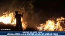 Lahan Kosong Dekat Permukiman Terbakar, Warga di Majene Panik