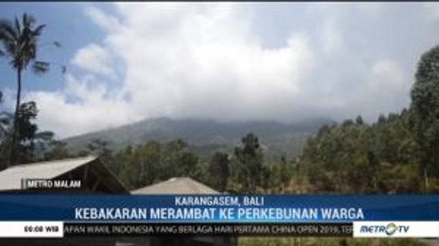 Puluhan Hektare Lahan Sekitar Gunung Agung Terbakar