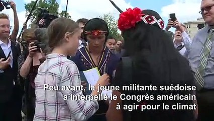 "Je veux que vous vous unissiez derrière la science": Thunberg au Congrès