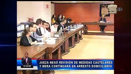 Jueza Camacho niega medidas cautelares a Alexis Mera