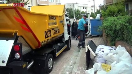 Kocaeli'deki Çöp Taksi 24 saat hizmet veriyor