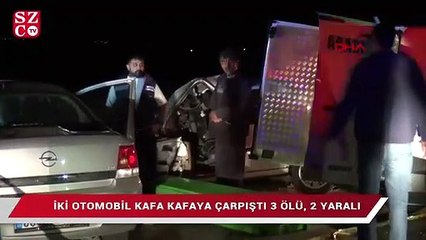 下载视频: İki otomobil kafa kafaya çarpıştı 3 ölü, 2 yaralı