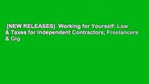 [NEW RELEASES]  Working for Yourself: Law & Taxes for Independent Contractors, Freelancers & Gig
