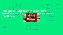 Full version  Dictionary of Legal Terms: Definitions and Explanations for Non-Lawyers  For Kindle