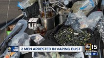 Two men arrested in vaping and weapons bust