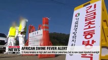 S. Korea remains on high alert over African swine fever, but no new cases reported overnight