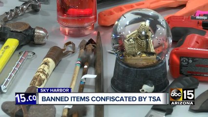 Banned items confiscated by TSA