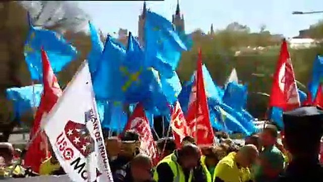 Cargas policiales durante la manifestación de trabajadores de Alcoa el pasado 28 de marzo