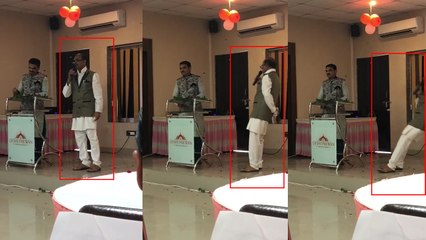 गाना गाते हुए अचानक ही स्टेज पर गिर गए रि. हेड कॉन्स्टेबल