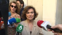 Carmen Calvo llega a la Comisión Ejecutiva Federal del PSOE
