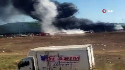 Tuzladaki patlamada kopan parça böyle düştü