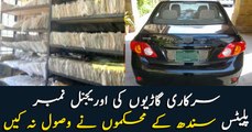 Original number plates of government vehicles were not received by Sindh Gov departments