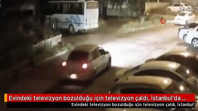 Evindeki televizyon bozulduğu için televizyon çaldı, İstanbul'da yakalandı.