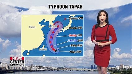 Typhoon to bring rainstorm this weekend