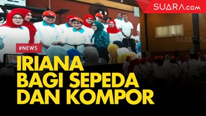 Selain Sepeda, Iriana Juga Bagikan Kompor Gas di Edukasi Penanganan Sampah Plastik
