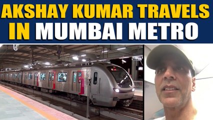 Akshay Kumar beats Mumbai traffic by travelling in the metro, video goes viral