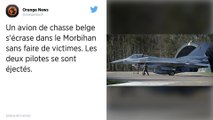 Un avion de chasse belge se crashe dans le Morbihan.