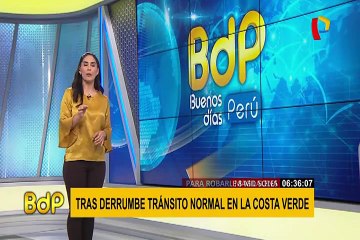 Costa Verde: tránsito vehicular se normaliza tras deslizamiento en bajada Sucre