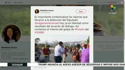 Estado de Vzla. cumple acuerdo con oposición y libera a Edgar Zambrano