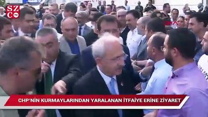 CHP’nin kurmaylarından Tuzla’da yaralanan itfaiye erine ziyaret!
