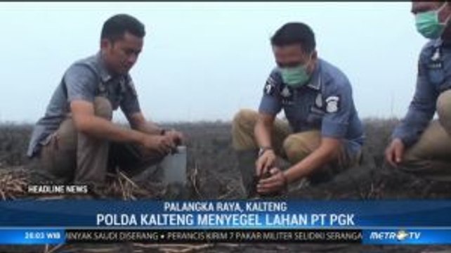 Polda Kalteng Segel Lahan Korporasi yang Terbakar