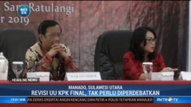 Mahfud MD: Revisi UU KPK Sudah Final, Tak Perlu Diperdebatkan