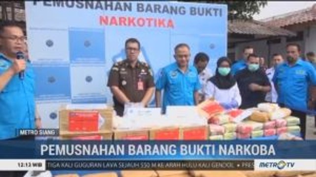 BNN Musnahkan 77 Kg Sabu dan 631 Kg Ganja