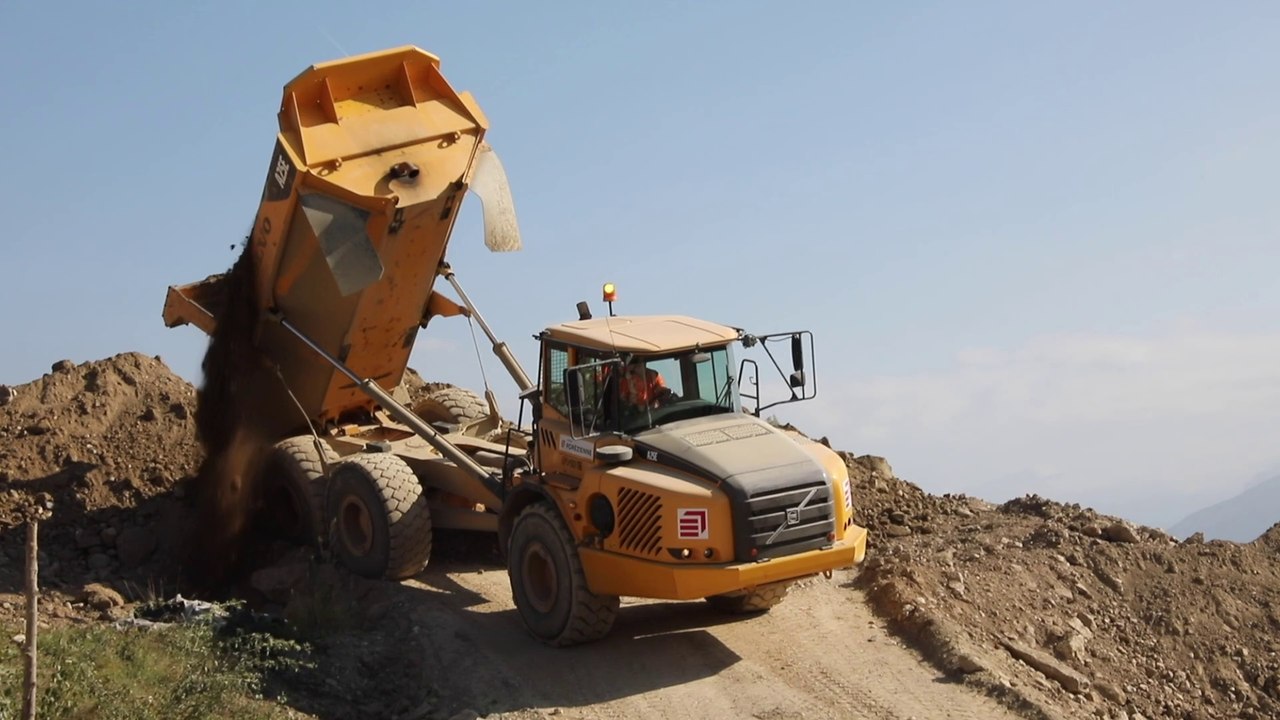Chantier d’élargissement de l’A41 au nord d’Annecy
