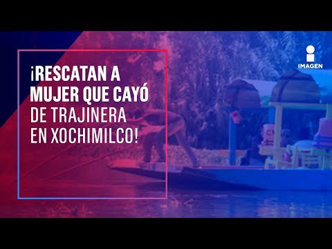 Mujer cae de trajinera en Xochimilco y sus amigos la rescatan | Noticias con Francisco Zea