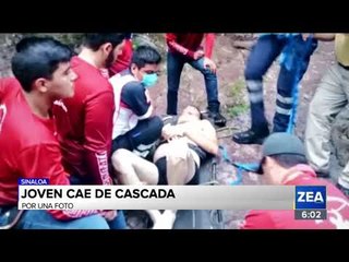Joven cae 40 metros en una cascada en Sinaloa por ¡tomar una foto! | Noticias con Francisco Zea