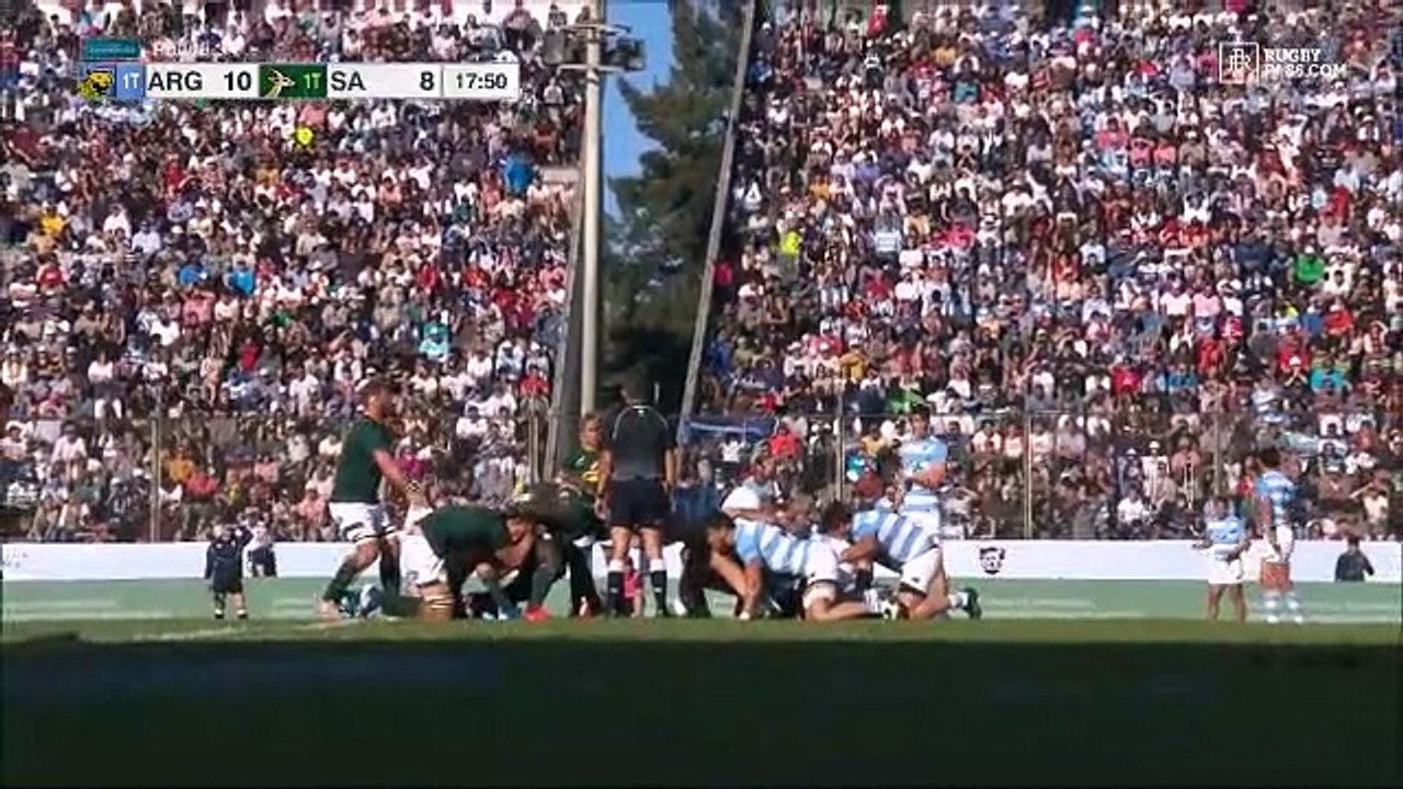 La mêlée de l'Argentine face aux Boks
