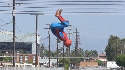 Real-Life Spider-Man Goes Slacklining