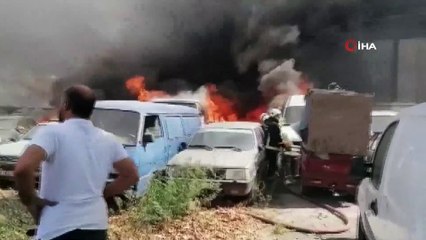 24 aracın küle döndüğü yangını çıkaran kişi yakalandı