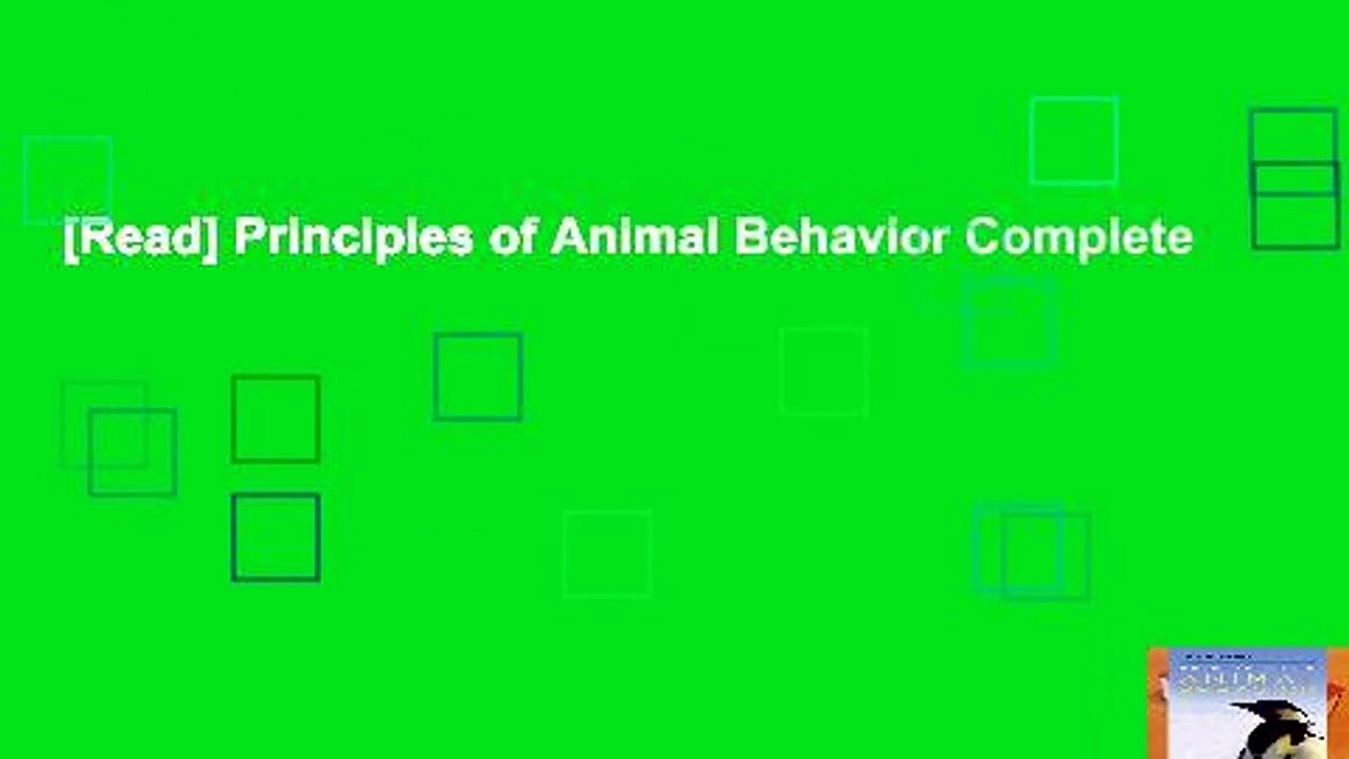 [Read] Principles of Animal Behavior Complete