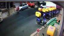 Kağıthane'deki otobüs kazası kamerada