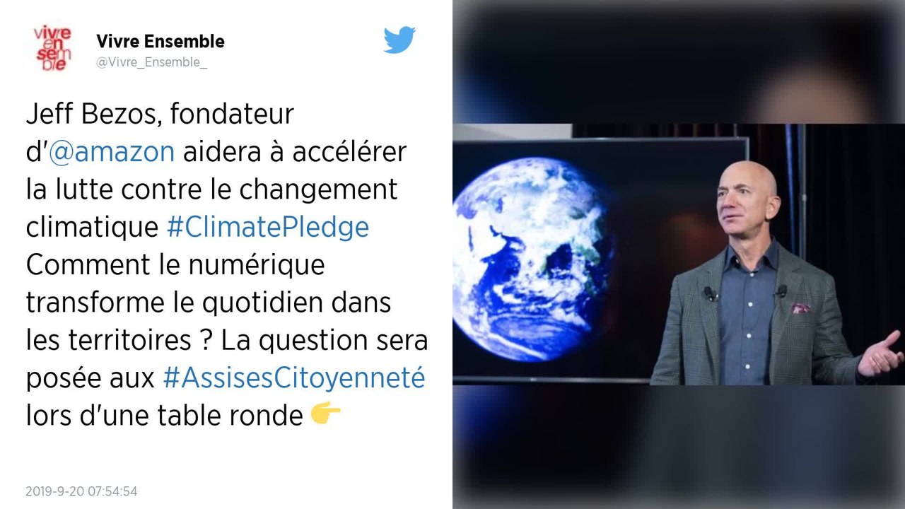 Jeff Bezos promet qu'Amazon aidera à accélérer la lutte contre le changement climatique
