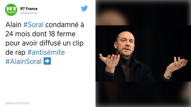 L’essayiste Alain Soral condamné à 18 mois de prison ferme pour un clip de rap antisémite