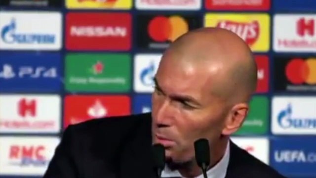 Football - Zinedine Zidane after PSG 3 - 0 Real Madrid