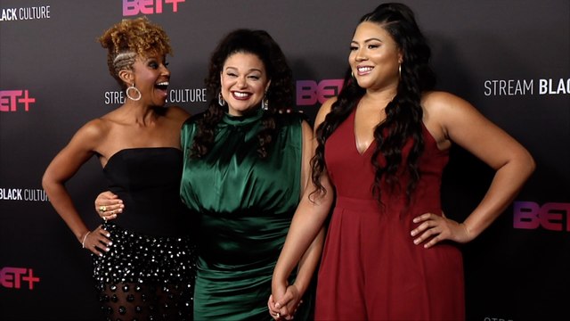 Ryan Michelle Bathe, Michelle Buteau, Tracy Oliver First Wives Club BET+ Launch Party Red Carpet