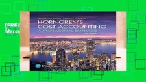 [FREE] Horngren s Cost Accounting: A Managerial Emphasis