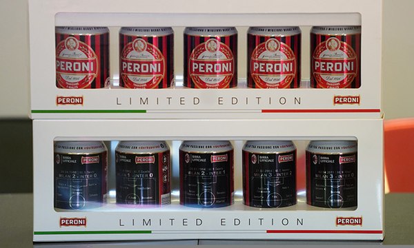 Birra Peroni: lattine limited edition per il Derby