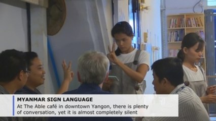 In Myanmar, sign-language café signals change for good