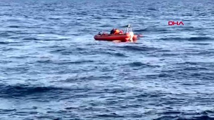 Muğla-batan lastik botta 15 kişi kurtarıldı, 1 bebek aranıyor