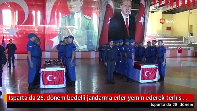 Isparta'da 28. dönem bedelli jandarma erler yemin ederek terhis oldu