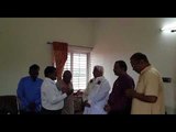 minister H.K.Patil visits temple before voting