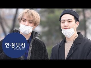 [세로직캠] Jus2 JB-유겸, 마스크로 가려도 빛나는 두 남자…'멋진 모습에 눈길'