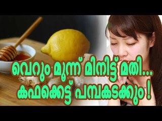 വെറും മൂന്ന് മിനിട്ട് മതി... കഫക്കെട്ട് പമ്പകടക്കും !